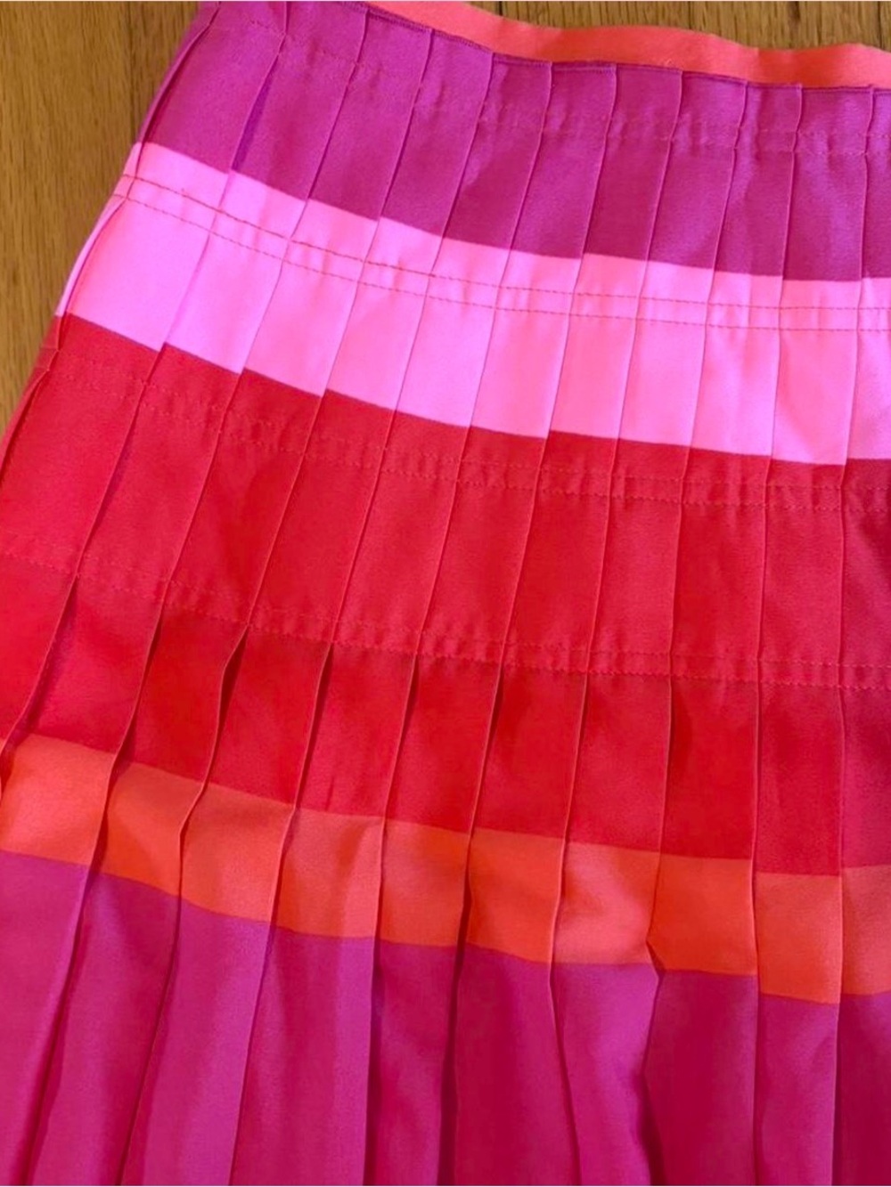 Banana Republic Pleated Striped Maxi Skirt in Pink, Red, Orange and Purple - Picture 4 of 7